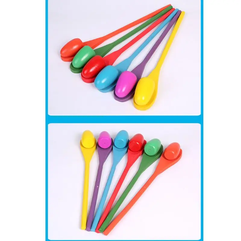 2pc/set Balance Spoon Egg Kindergarten Children Sports Puzzle Game Toy