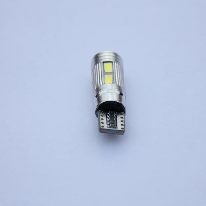 100 PCS T10 5630 LED Projector Lens Auto Clearance Lights W5W 501 10SMD 5730 LED Car Marker Lamp Parking Bulb Canbus Error Free