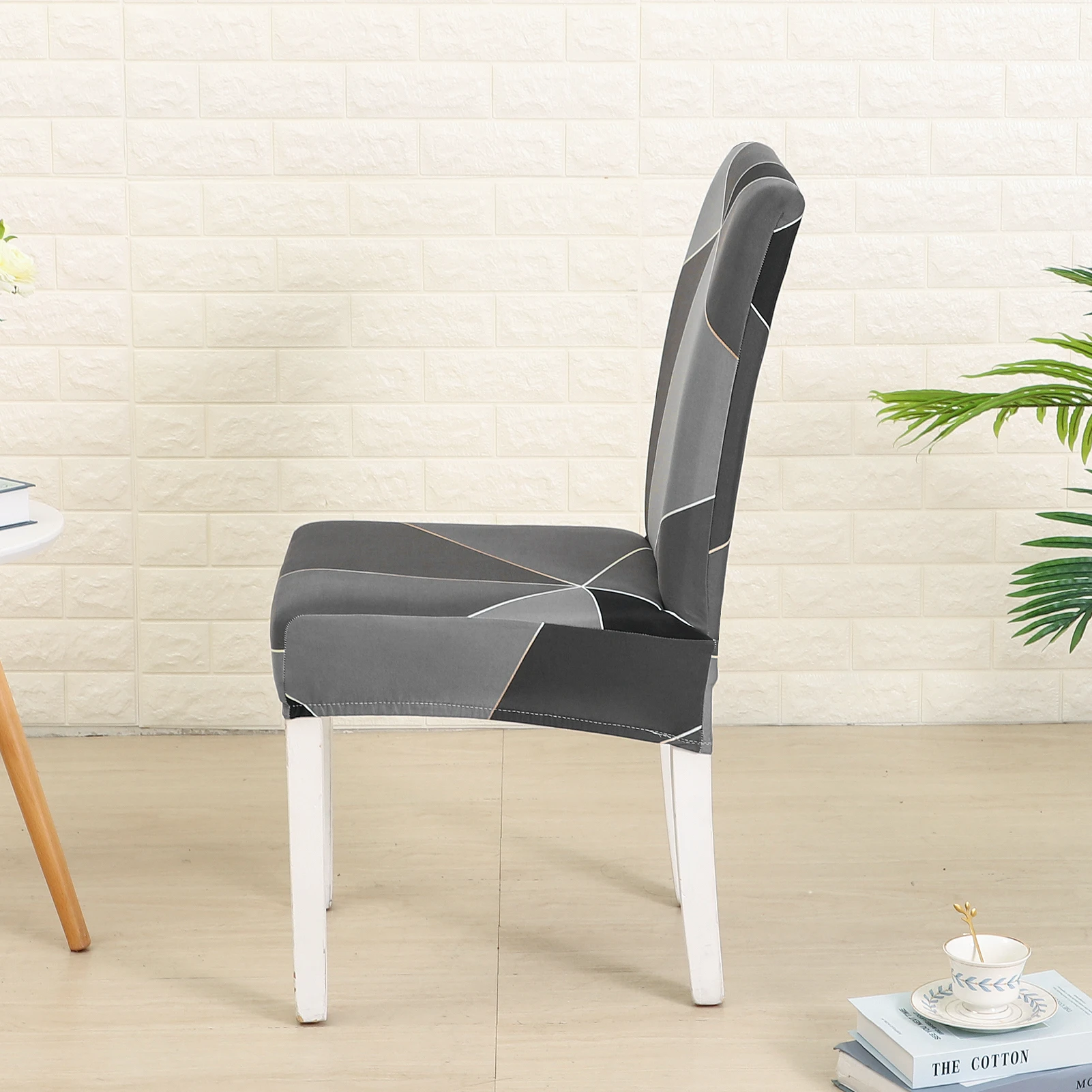 グレー色のライクラチェアカバー,オフィスチェア,保護シートカバー,ホテル,宴会,結婚式,ユニバーサルサイズ,1個