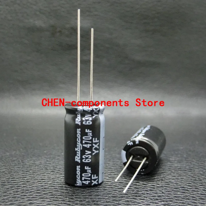 10PCS Original RUBYCON YXF 63V470UF P5MM 12.5X25MM Aluminum electrolytic capacitors 470uF/63v 105 degrees 470UF 63V