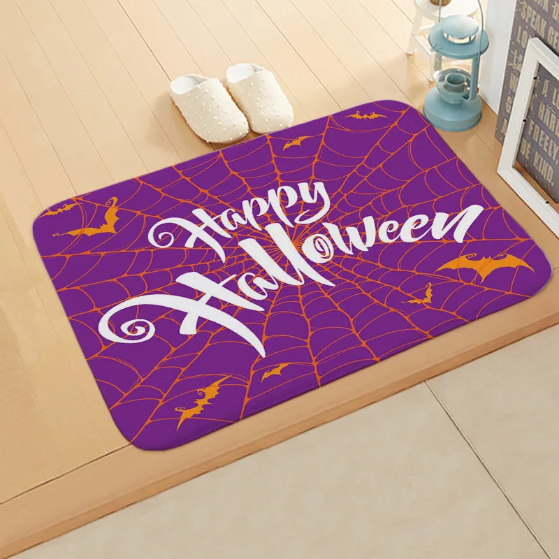 Halloween Mat Kitchen Bathroom Door Non-Slip Mat Horror Spider Web New Style Mat DDD18