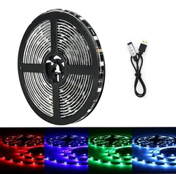 Neon USB LED TV 5V Strip Light RGB PC SMD 5050 0.5M- 5M Ledstrip 5 V PC USB Led Strip RGB Tape TV Backlight With 3Key Controller