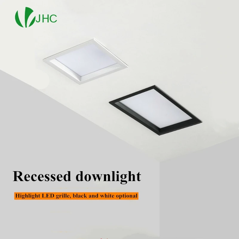 

LED panel light dimmable recessed downlight 15W 20W 30W square LED spotlight led ceiling light AC86V-265V home office light