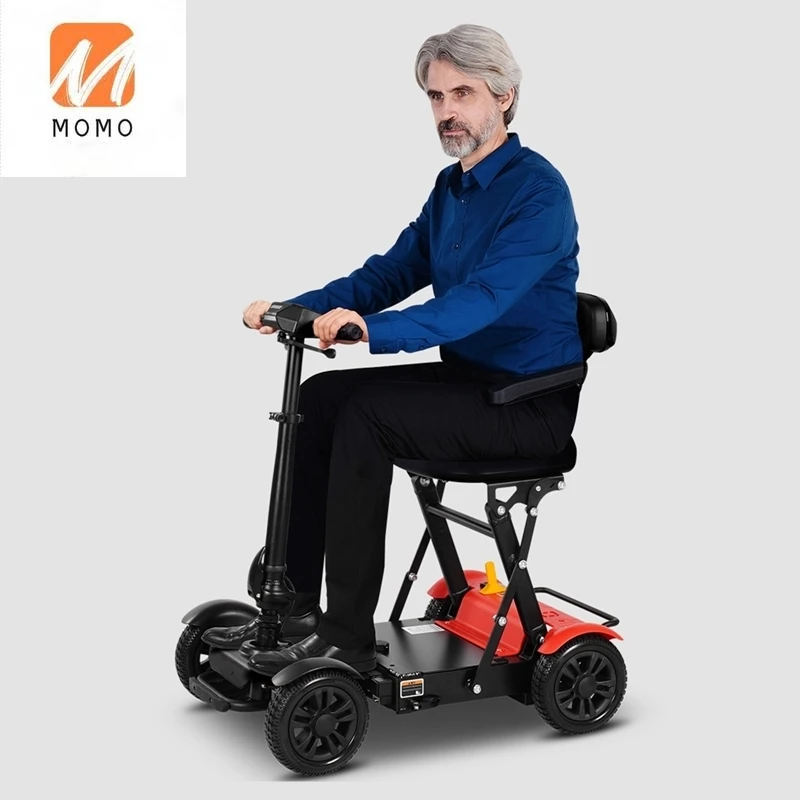السفر 4 عجلات المسنين سكوتر كهربائي المعاقين للطي التنقل سكوتر لكبار السن