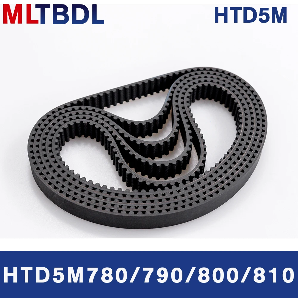 

HTD5M Timing Belt 780/790/800/810mm Length 10/15/20/25mm Width 5mm Pitch Rubber Pulley Belt Teeth156 158 160 162synchronous belt