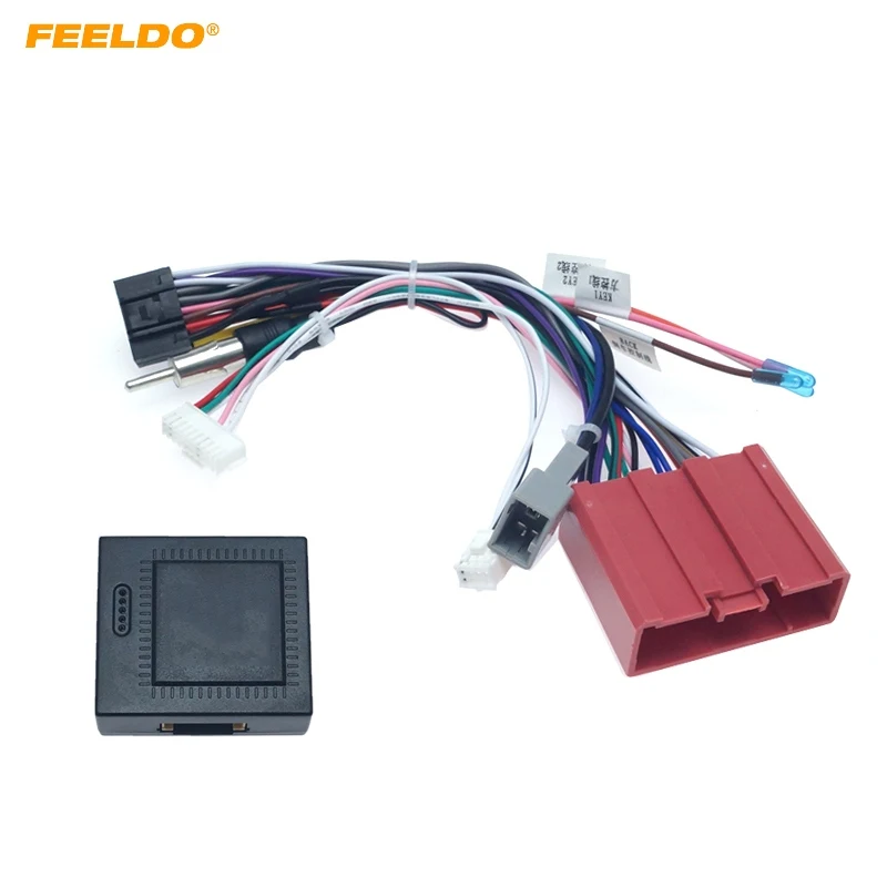 

FEELDO Car 16pin Stereo Radio Power Cable Adapter With Canbus Box Wiring Harness For Mazda 3(08-12)/5(08-15)/6(07-12)/8/CX-7