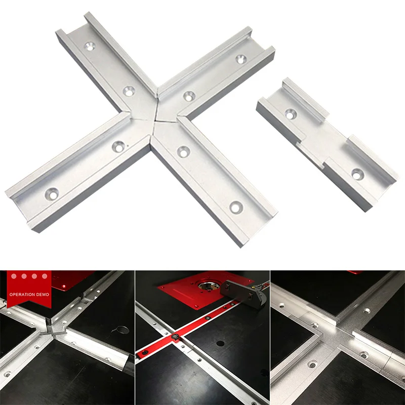 200mm Cross T-track Connector Set 30 Type T-slot Miter Track Jig Fixture Slot Connector B99