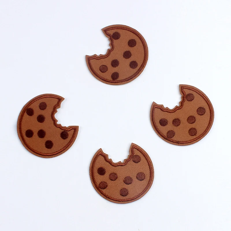 10pcs/lot Iron-on Biscuit Patches Cartoon cake stickers DIY pacthwork Handmade sewing crafts Jean Coat Sweater Dress Decoration