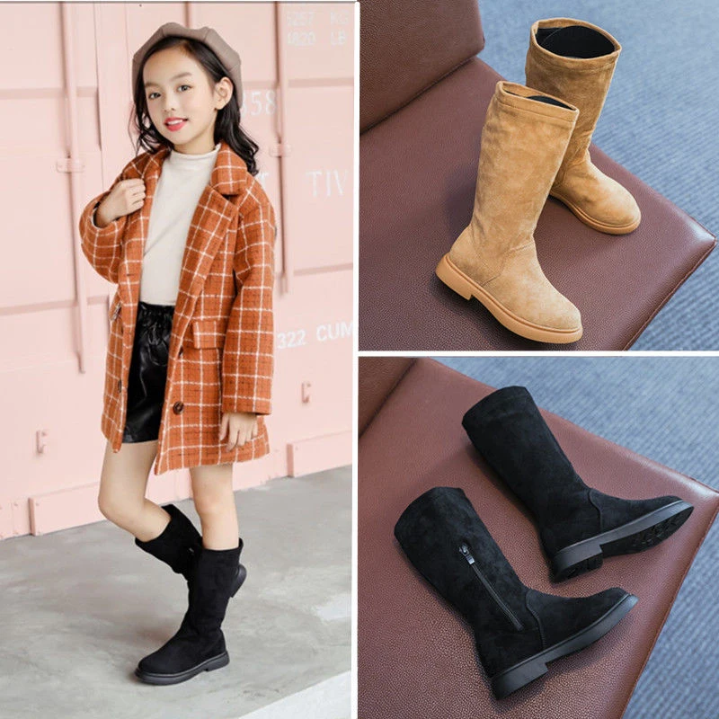 Girls knee high boots princess kids high boots 2023 kids high kids shoes kids leather shoes