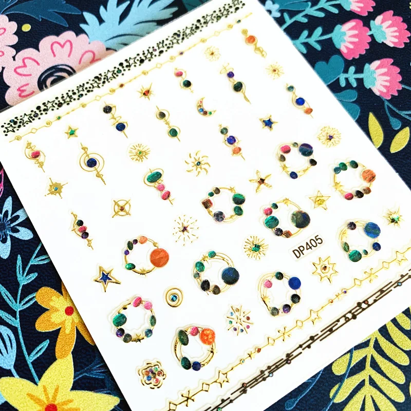 أحدث DP مسمار ملصقا DP-401 ثلاثية الأبعاد مسمار الفن ملصق مسمار مائي ختم تصدير اليابان تصاميم الراين الزينة