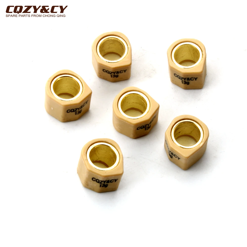 6PC Racing Roller Set Weight 20x17mm 9g 11g 13g 15g For Gilera Runner FX Fxr 180 1997-2002 Scooter