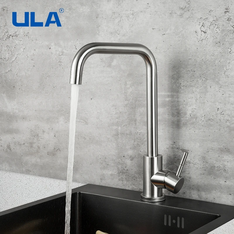 

ULA Kitchen Faucets Stainless Steel Kitchen Tap Mixer Single Handle Single Hole Kitchen Faucet Mixer Sink Tap Kitchen Faucet