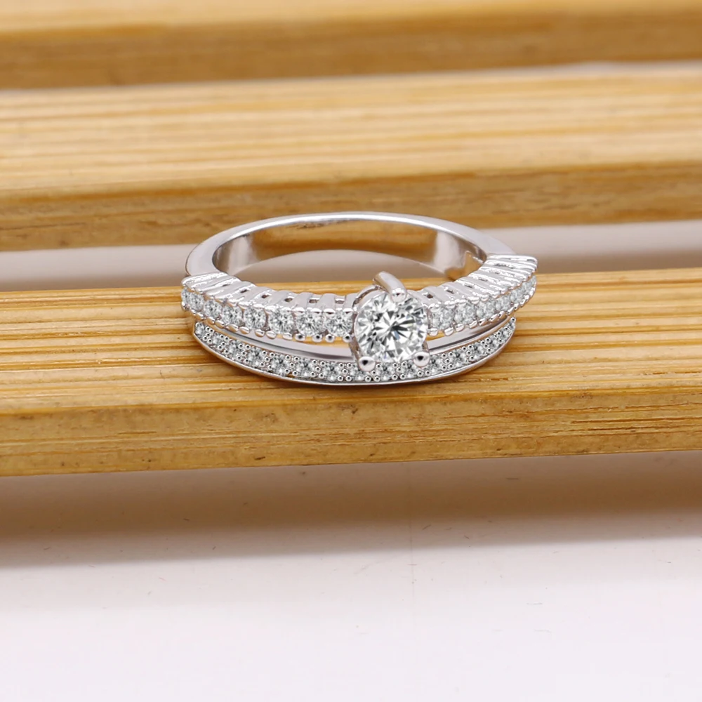 925 Sterling Silver Zircon Rings for Women Men Elegant Luxury Bridal Engagement Wedding Anniversary Finger Jewelry Gift