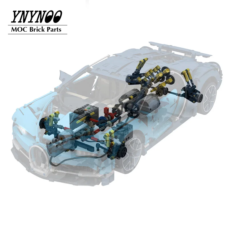 

NEW High-Tech Power Functions Motors Light Bricks MOC kit for Custom RC BUGATTI Modification Compatible for 20086 42083 Engines