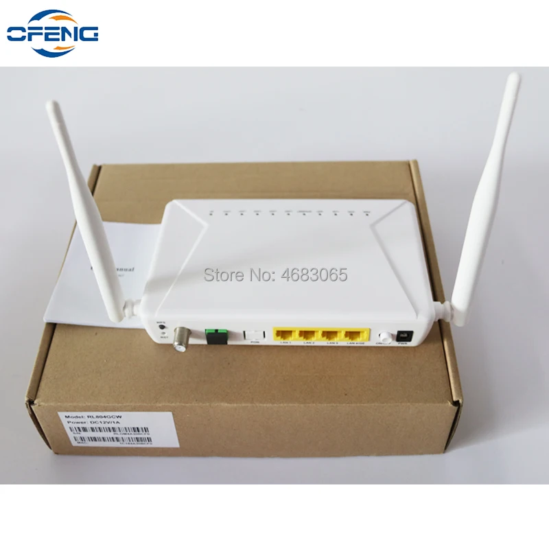 

GPON ONU RL804GCW 1GE 3FE WIFI CATV optical network unit ONT Modem FTTH Terminal Router English 100% Original New