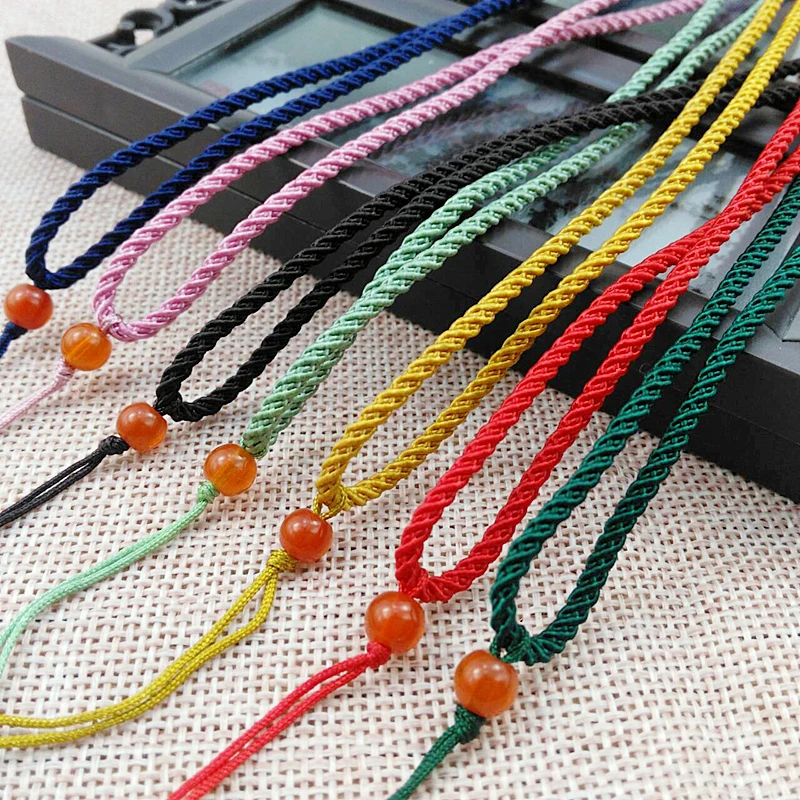 5pcs Hand Knited Necklace Silk Thread Knot Cord For Pendant- Fine Ananas