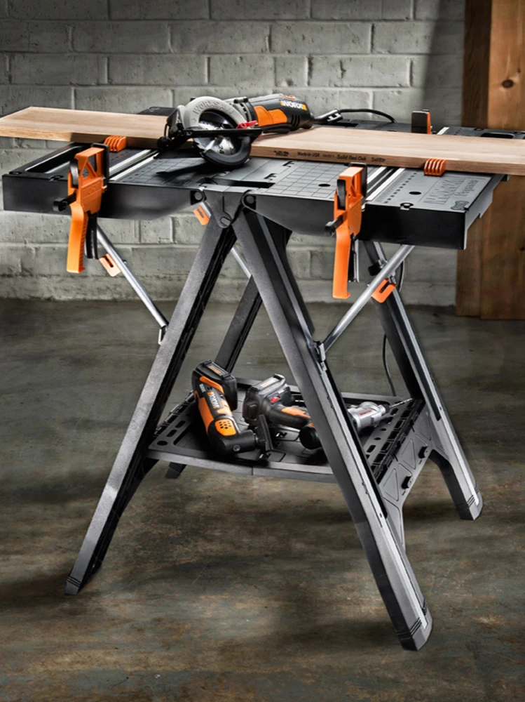 Multifunctional work tool table WX051 mobile portable woodworking surgical table sawing machine folding tool safe and durable