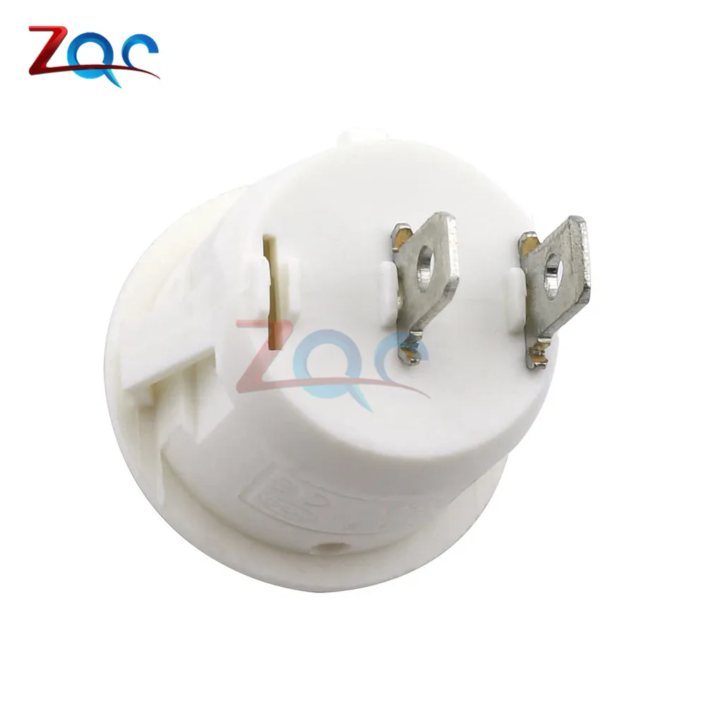 5PCS/Lot KCD1-105 Round Rocker Switch 6A 250V AC 10A/125V AC 2 Pin ON/Off Power Switch SPST White Button