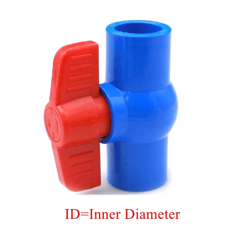 1pcs PVC Water Supply Pipe Fittings Blue Union End Cap Ball Valve Elbow Tee 5Way Connector Plastic Joint Irrigation Water Parts