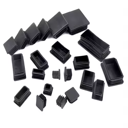 5pcs Black Plastic Blanking End Caps Rectangular Pipe Tube Cap Insert Plugs Bung For Furniture Tables Chairs Protector - Image 3