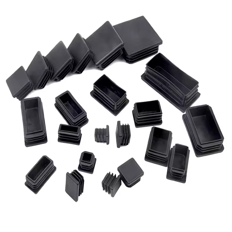 5pcs Black Plastic Blanking End Caps Rectangular Pipe Tube Cap Insert Plugs Bung For Furniture Tables Chairs Protector - Image 3