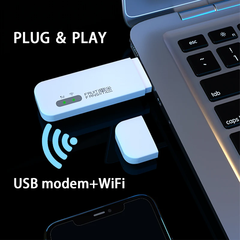 과일 팬 나노 SIM 카드, 휴대용 와이파이 LTE USB 4G 모뎀, 포켓 핫스팟 안테나, 와이파이 동글, 4G 와이파이 라우터