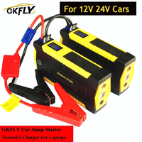 GKFLY Emergency 24V 12V Starting Device 600A Portable Car Jump Starter Power Bank Charger For Battery Booster Buster LED