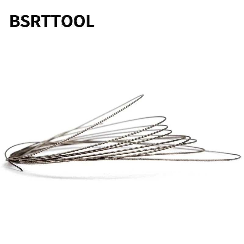 BSRTTOOL 0.3/0.6Mm Alat Pemotong Pisau Gergaji Kawat Berlian Pelat Listrik Ampelas Peralatan Potong Tangan Diy untuk Kayu Marmer Batu Kaca