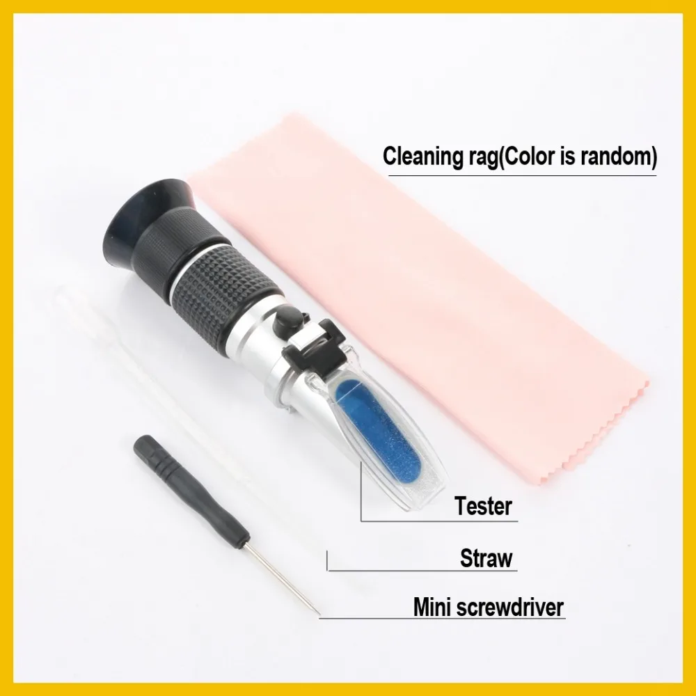 RZ High concentration Brix Refractometer 0~90% Honey Bees Sugar Food Beverages ATC Content Beekeeping RZ117 Meter Tool