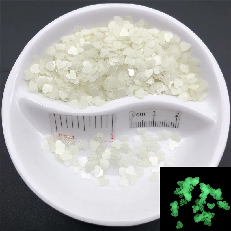 20g Moon Star Heart PVC loose Luminous Sequins Glitter Paillettes for Nail Art manicure/sewing/wedding decoration confetti