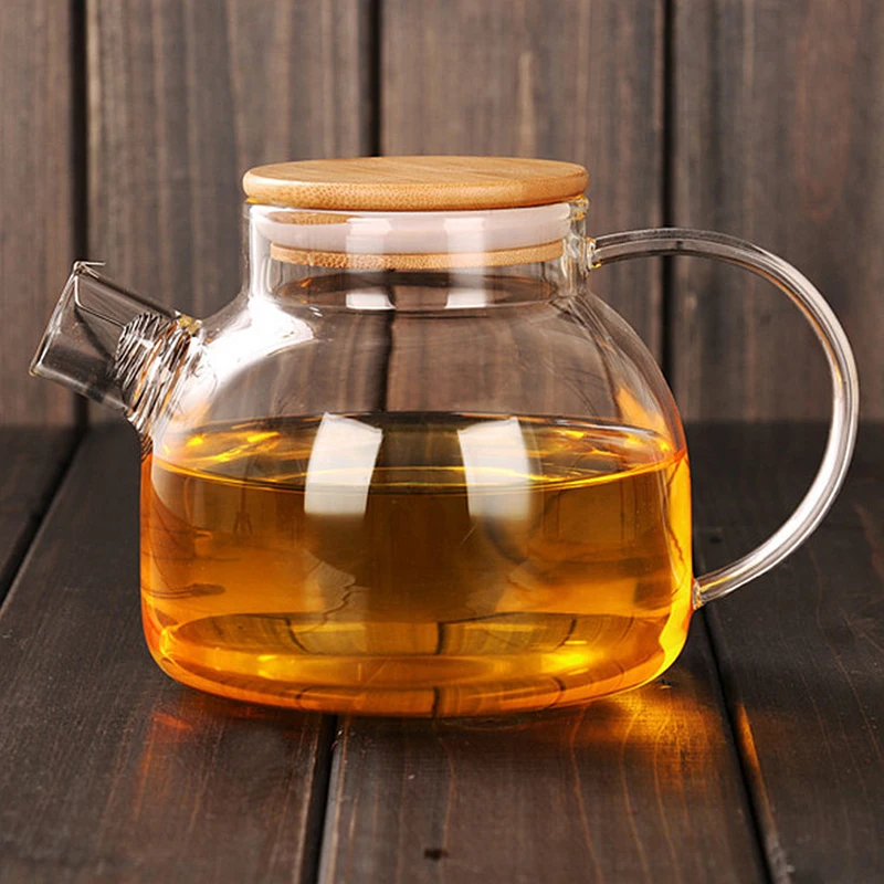 Creative Glass Teapot Large Capacity Cold Water Jug Tea Pot Fruit Juice Green Tea Container Transparent Kettle Practical Teaware