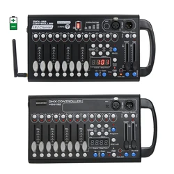 Controlador de luz DMX 512 DE 192ch con batería para DJ, iluminación de escenario, fiesta, Pub, Club nocturno, KTV, cabeza móvil, miniconsola de charol