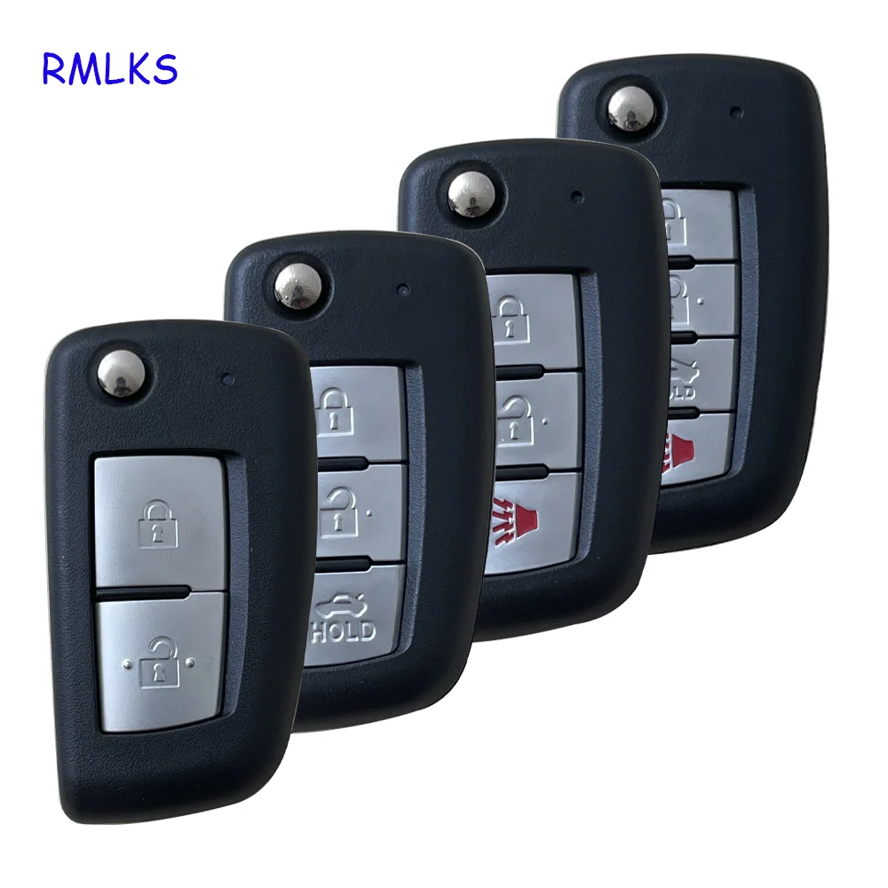 

Remote Car Key Shell 2/3/4 Buttons For Nissan Qashqai Sunny NV200 Auto Remote Folding Key With Uncut NSN14 Blade