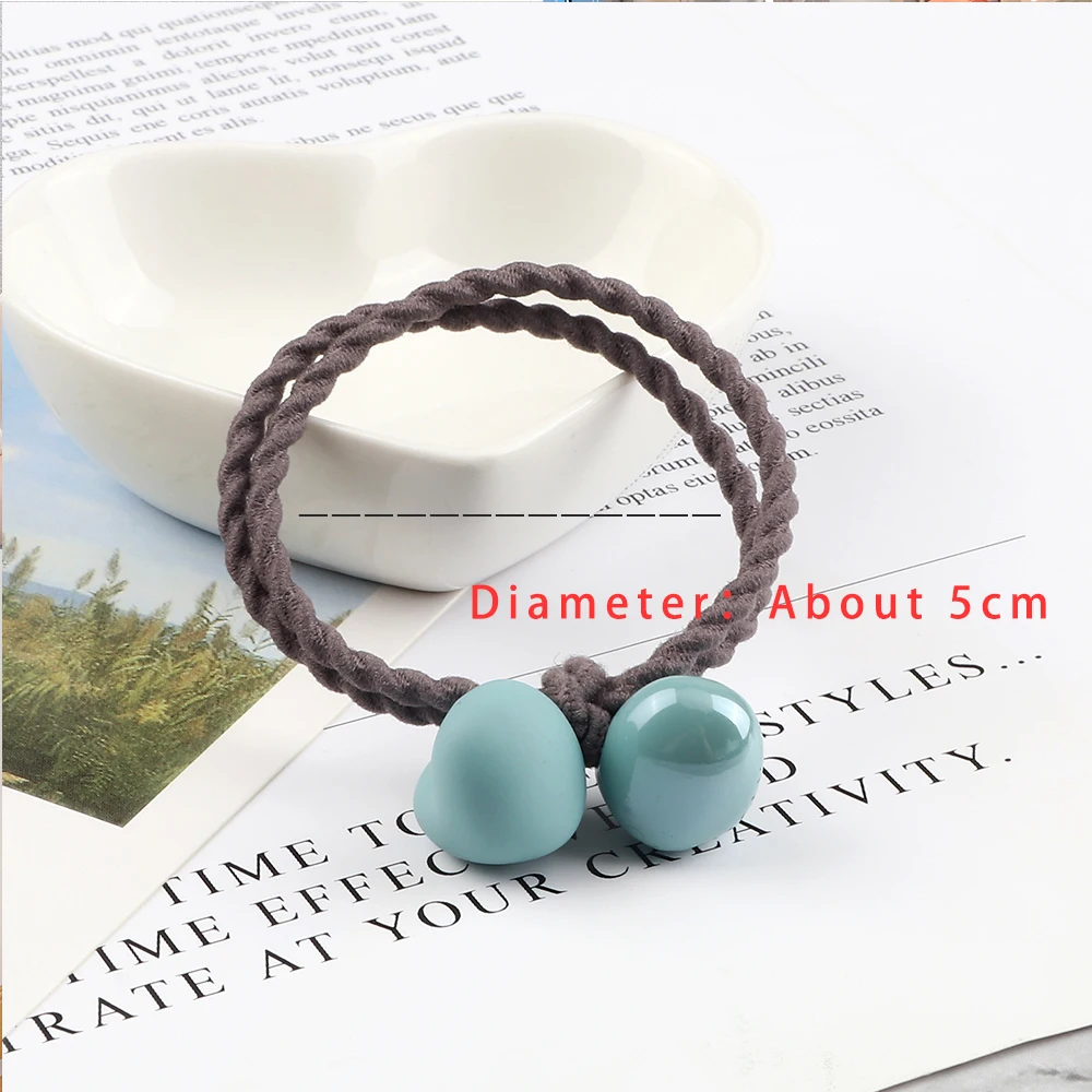 3Pcs/Lot Korean Heart Hair Bands For Women Solid Color Matte Pendant Hair Ties High Elastic Headband Girl Headdress Accessories