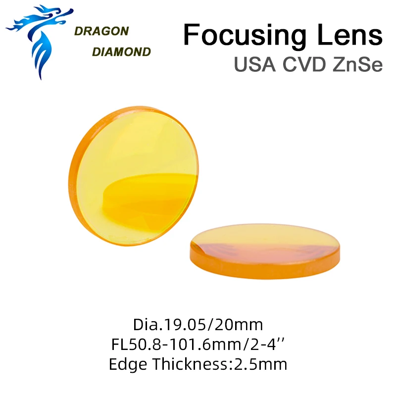 II-VI USA ZnSe Focus Lens Diameter 19.05/20mm FL 50.8-63.5mm 2-2.5\