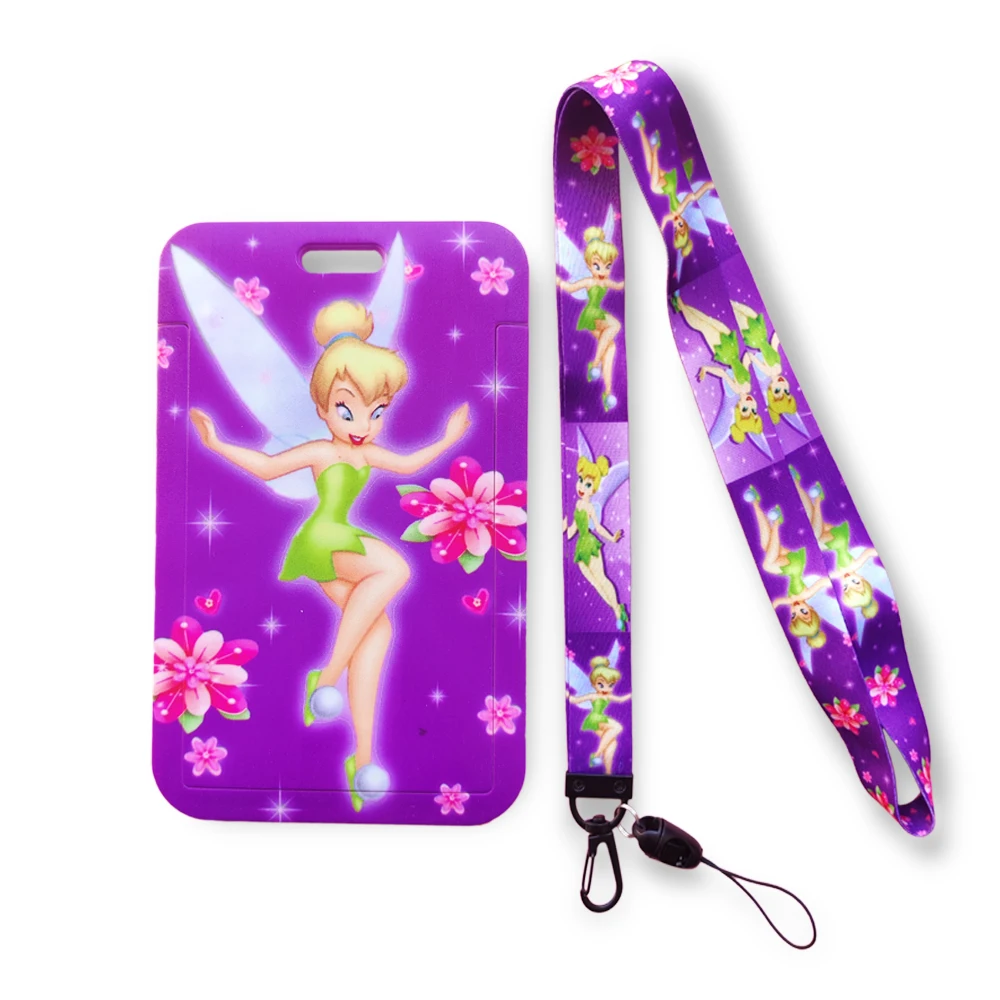 

Disney Tinker Bell Doctor Students Lanyard Keys Chain ID Card Cover Pass Mobile Phone Charm Badge Holder Keyring Accessories