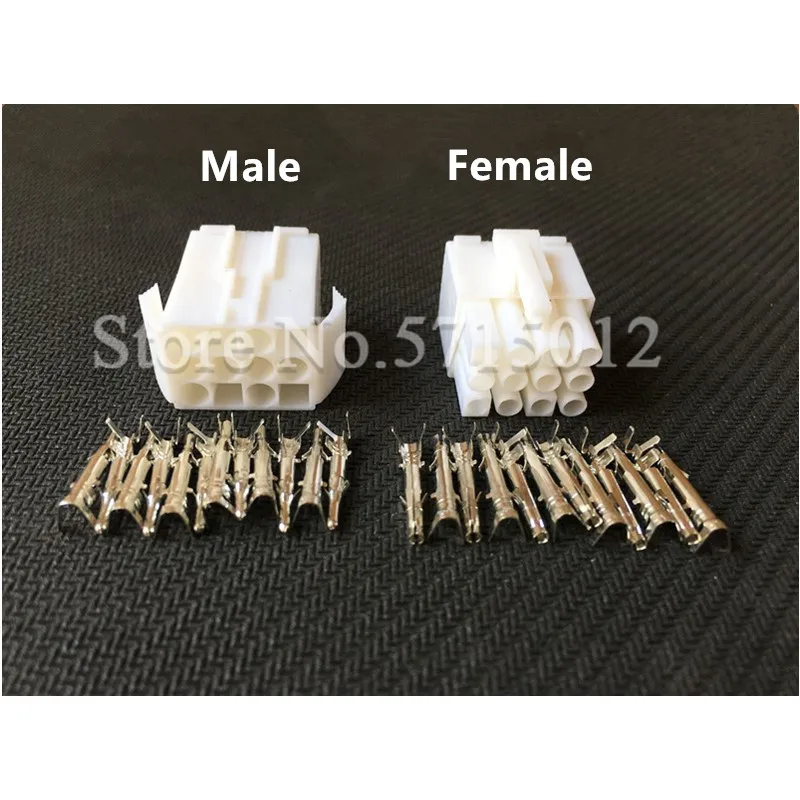 5set 12 Hole Female And Male Small Tamiya Connector Kits Mini Tamiya EL 4.5MM Socket Plug With 12 Way 12 Pin