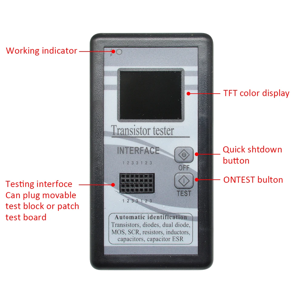 M328 New Multi-Purpose transistor tester Components Tester Diode Triode Capacitance Inductance Multimeters