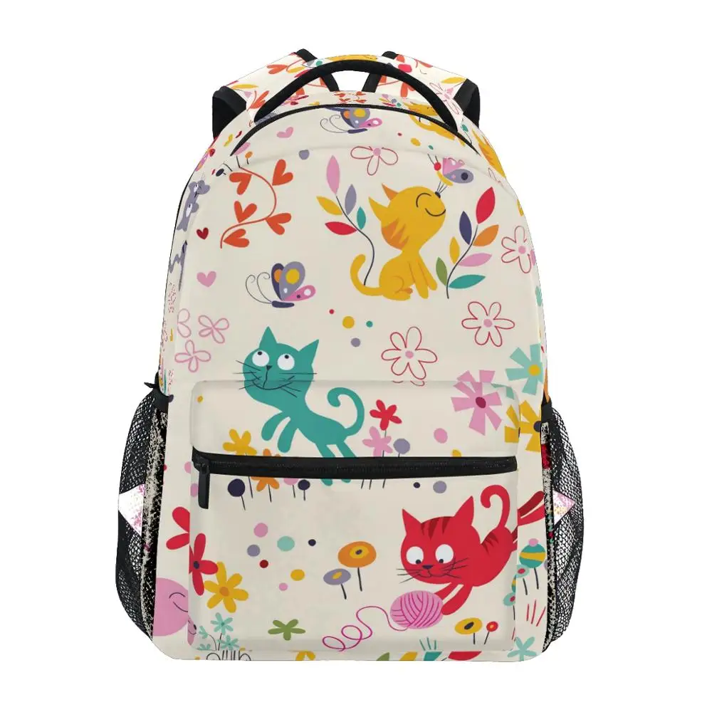 ALAZA school bags for girls boy cartoon animals cat Backpacks Children bag women Big Capacity weekend bags female notebook bag