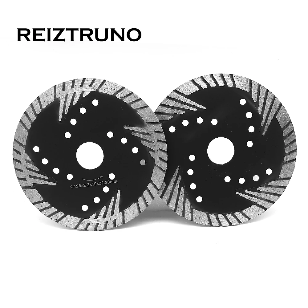 REIZTRUNO 125 มม.ใบมีด Diamond Turbo Slant ฟันป้องกันสำหรับเครื่องบด-หินแกรนิตตัดใบมีด