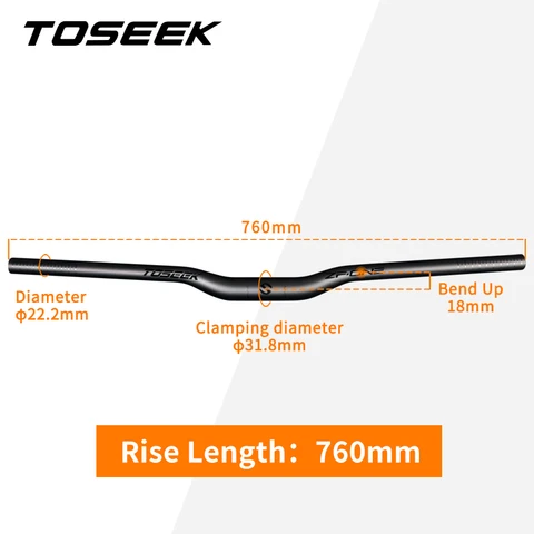 Руль TOSEEK ZF-ONE карбоновый 31.8 мм 580-760 мм