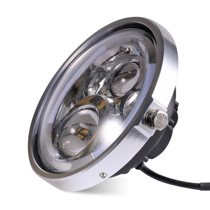 5.75 In 7 Inch Aluminum Round Headlight Housing Headlamp Trim Ring Mount Bracket For Harley Honda Yamaha Motorcycles Accessories