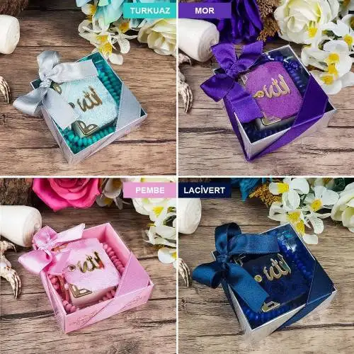 Gift Square Box Mini Quran Rosary Set Mixed Color Circle With Box Russia Europa Asia Usa Ja Da Yes