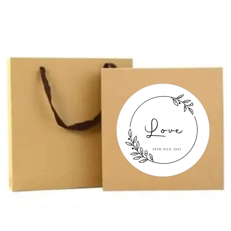 100 Pieces, Customize Your Personalized Label/wedding Sticker Design/kraft Paper Baking Gift Sticker/gift/company Logo