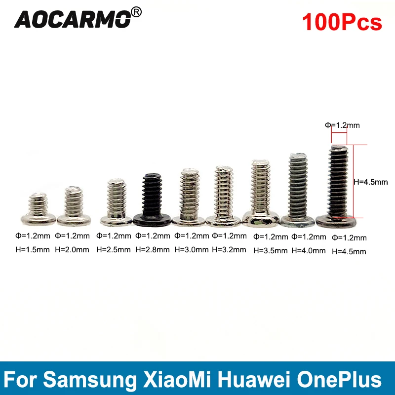 Aocarmo For XiaoMi For Huawei For OnePlus For Samsung Galaxy Inside Motherboard Middle Frame Bolts Screws 1.2x1.5/2.0/2.5/3.5mm