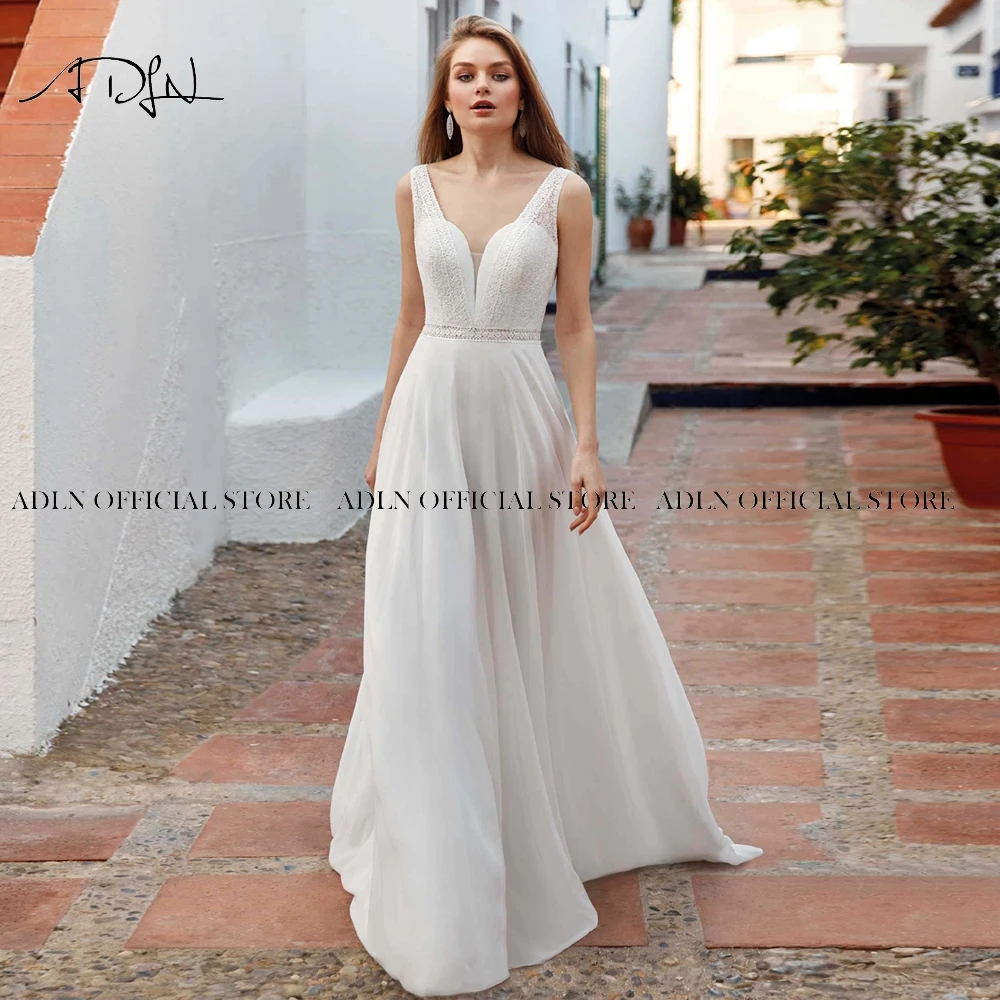 

Exquisite Bohemian Wedding Dress Floor Length Boho Bride Dress White Ivory Chiffon Beach Bridal Gown свадебное платье 2021