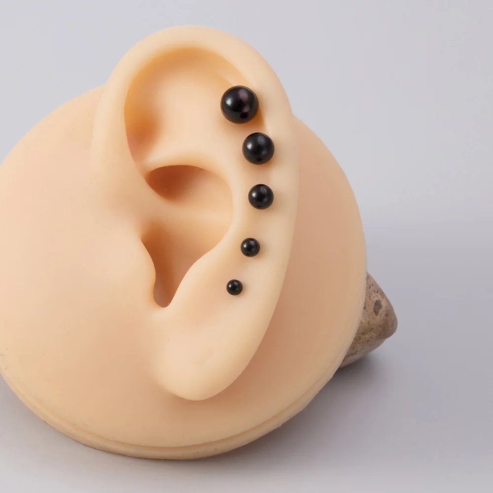 5 Stücke 2,5/3/4/5/6mm Kugeln Knorpel Helix Ohr Piercings Tragus Kugel Ohrstecker Chirurgenstahl Barbell Ohrring Mode Körperschmuck 16G – Detail 4