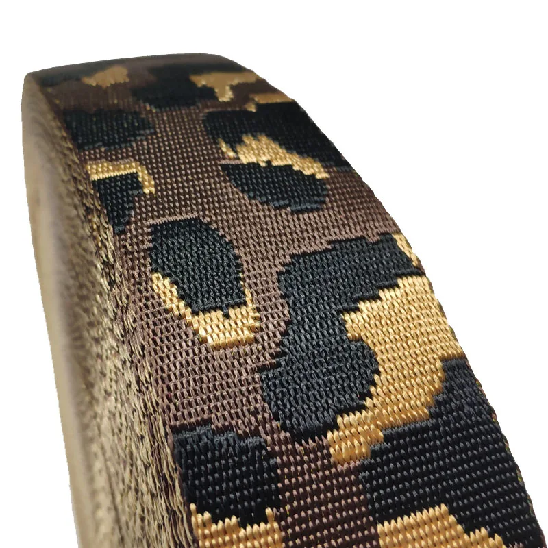 2 Inch 50mm High Quality Camo Webbing Printed Military Brown Color 1.7mm Thickness 50 Yards