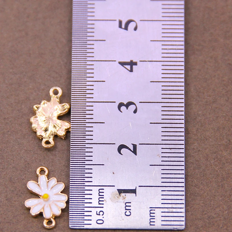 10pcs 9*12mm enamel sakura charm for jewelry making fashion earring pendant flower charm necklace bracelet charms