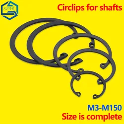 Circlip for Holes 65 Manganese Steel Inner Circlip C Type Retaining Ring Hole Clamp Elastic Retaining Ring for Hole M3-M150